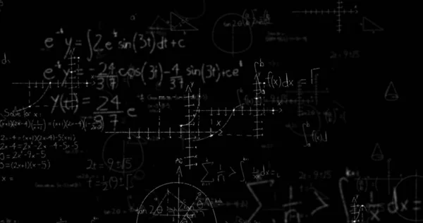 Digitalt Genererade Matematiska Formler Blackboard — Stockfoto