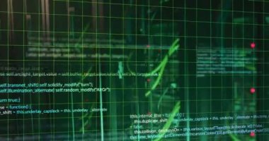 Sunucular üzerinde veri işleme animasyonu. veri işleme, ağ, bilgisayar ve teknoloji konsepti dijital olarak oluşturulmuş video.