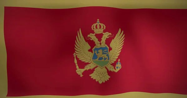 Bild Viftande Flagga Montenegro Patriotism Och Världsflaggan Koncept Digitalt Genererad — Stockfoto