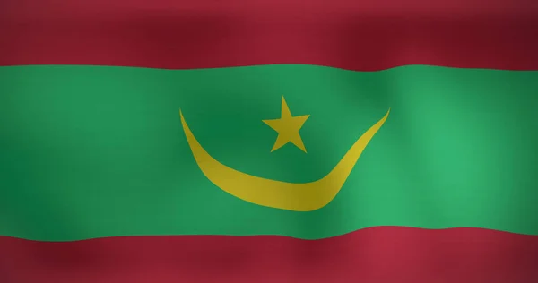 Image Waving Flag Mauritania Patriotism Flag World Concept Digitally Generated — Stock Photo, Image