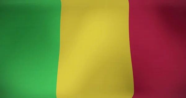 말리의 깃발을 흔드는 세계의 애국주의와 깃발은 디지털로 만들어 이미지이다 — 스톡 사진