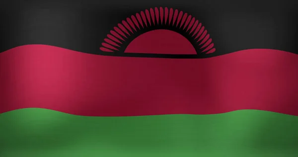 Obrázek Vlnící Vlajky Malawi Patriotismus Vlajka Světového Konceptu Digitálně Generovaného — Stock fotografie