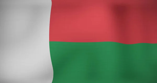 マダガスカルの旗を振っての画像 世界の概念の愛国心と旗をデジタルで生成し — ストック写真