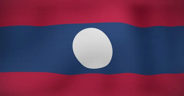 Imagen Ondear Bandera Laos Patriotismo Bandera Del Mundo Concepto Imagen — Foto de Stock