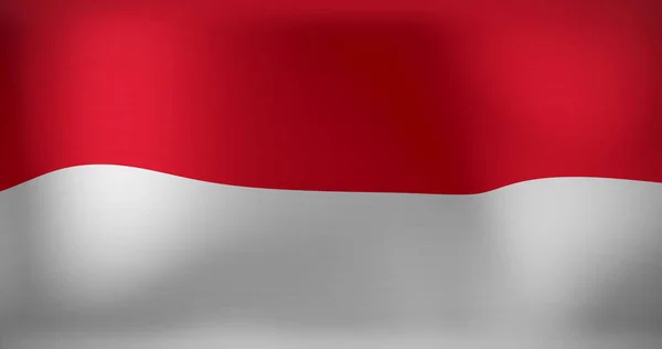 挥动印度尼西亚国旗的图像 爱国主义和世界旗帜概念数字化生成的图像 — 图库照片