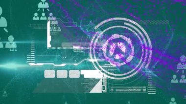 Verilerle bağlantıların canlandırılması ve çevrimiçi güvenlik kilidi. küresel ağlar, İnternet güvenliği, hesaplama ve veri işleme kavramı dijital olarak oluşturulmuş video.