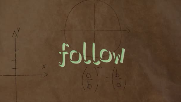 Animacja Tekstu Nad Formułami Matematycznymi Szarym Tle Koncepcja Uczenia Się — Wideo stockowe
