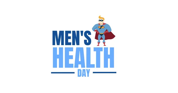 Obrázek Mužů Zdraví Týden Text Přes Bílé Pozadí Mens Zdraví — Stock fotografie