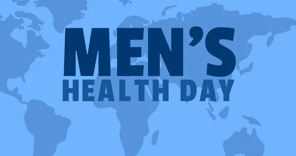 Obrázek Muže Zdravotní Týden Text Mapě Světa Mens Zdraví Týden — Stock fotografie