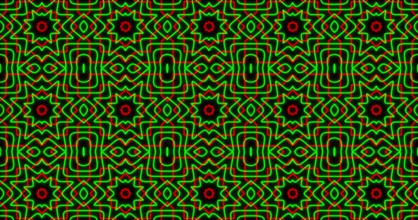 Afbeelding Van Kaleidoscoop Neon Patroon Bewegen Hypnotische Beweging Naadloze Lus — Stockfoto