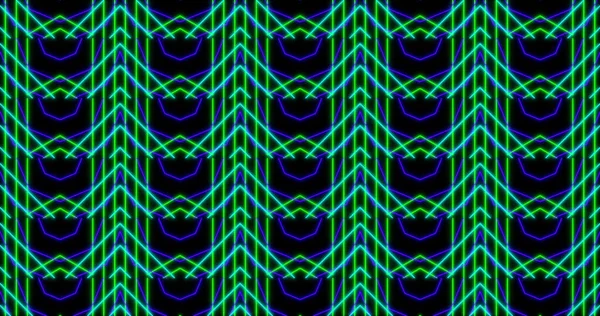 Obrázek Kaleidoskopického Neonového Obrazce Pohybujícího Hypnotickým Pohybem Hladké Smyčce Koncepce — Stock fotografie