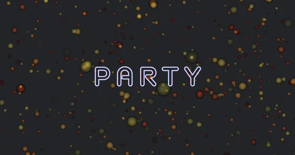 Image Party Black Background Dots Colour Movement Communication Party Concept — Stock Photo, Image