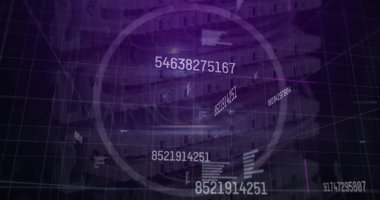 Sunucu odasında veri işleme resmi. küresel teknoloji ve dijital arayüz kavramı dijital olarak oluşturulmuş görüntü.