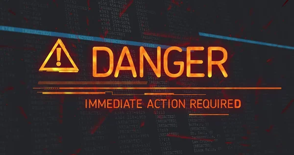 Image Danger Text Symbol Data Processing Ukraine Crisis International Politics — Stock Photo, Image