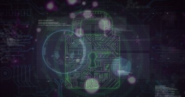 Güvenlik kilidi ve donanma arkaplanındaki veri işleme görüntüleri. küresel iletişim ve veri güvenliği konsepti dijital olarak oluşturulmuş görüntü.