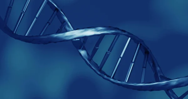 Bild Makro Blå Dna Strand Spinning Vetenskap Och Forskning Koncept — Stockfoto