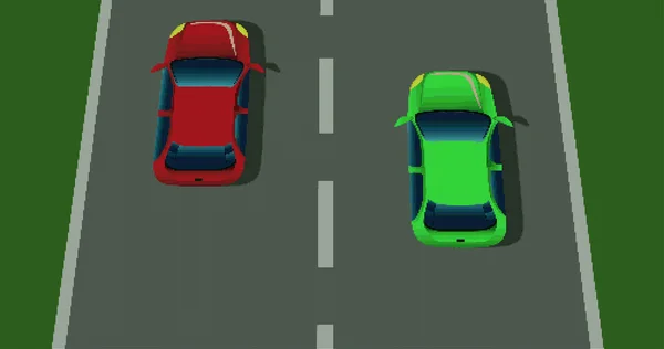 Image Image Game Screen Cars Racing Moving Street Image Game — Stock Photo, Image