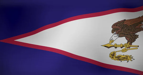 Bild Der Nationalflagge Von Samoa Die Geschwenkt Wird Patriotismus Politik — Stockfoto