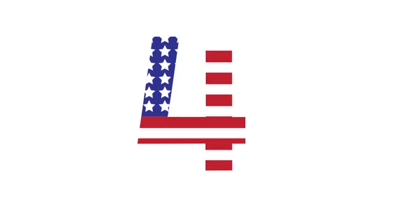 Image Text Colours American Flag White Background Patriotism Celebration Concept — Stock Photo, Image