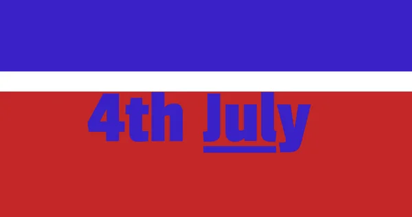 Εικόνα Του 4Ου Ιουλίου Κείμενο Πάνω Από Χρώματα Της Αμερικανικής — Φωτογραφία Αρχείου