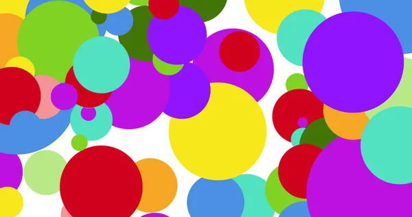 Image Vivid Colorful Dots Covering White Background Colour Pattern Movement — Stock Photo, Image