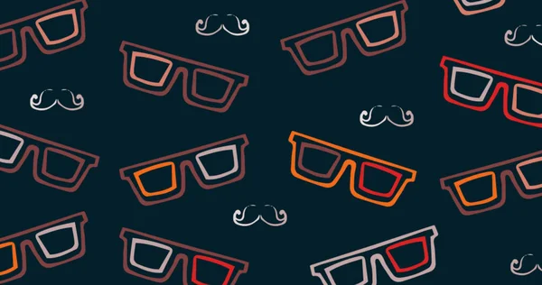 Afbeelding Van Een Bril Een Zwarte Achtergrond Zicht Bril Zonnebril — Stockfoto