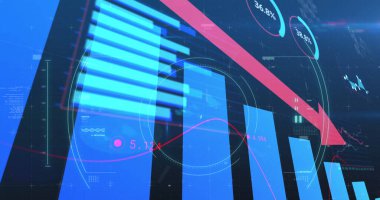 Veri işleme üzerinde tarama yapan virüs hücresinin görüntüsü. Coronavirus covid 19 salgını sırasında tıbbi ve sağlık hizmetleri dijital olarak üretilen görüntü konsepti.