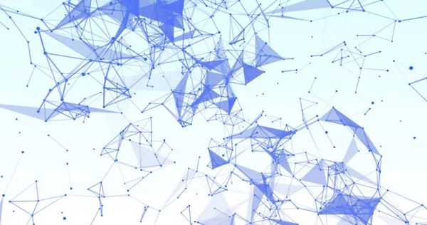 Εικόνα Από Μπλε Γεωμετρικά Σχήματα Και Συνδέσεις Που Κινούνται Γαλάζιο — Φωτογραφία Αρχείου