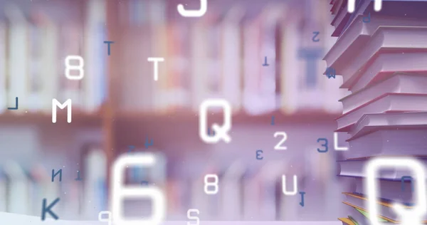 Afbeelding Van Cijfers Letters Schoolspullen Klas Digitaal Gegenereerd Onderwijs Leerconcept — Stockfoto