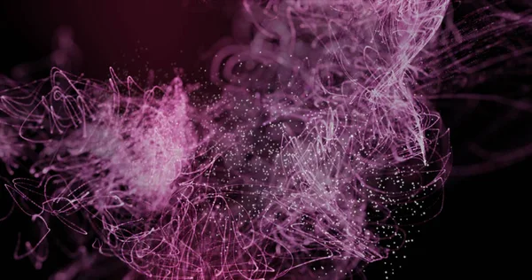 Цифрове Зображення Структури Днк Фіолетових Легких Стежок Чорному Тлі Медичні — стокове фото
