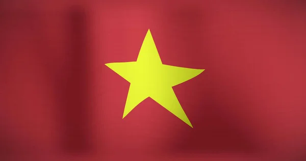 Изображение Национального Флага Вьетнама Машущего Рукой Патриотизм Политика Концепция Празднования — стоковое фото