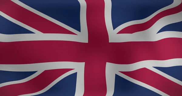 英国の国旗のイメージを振って 愛国心や政治やお祝いの概念をデジタルで生み出し — ストック写真