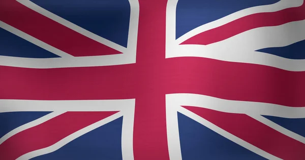 Imagen Bandera Nacional Del Reino Unido Ondeando Patriotismo Política Concepto —  Fotos de Stock