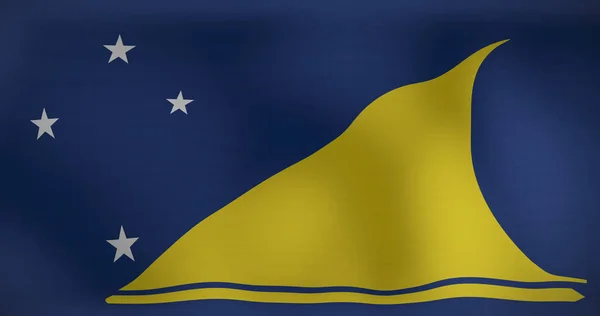 Bild Der Nationalflagge Von Tokelau Die Geschwenkt Wird Patriotismus Politik — Stockfoto