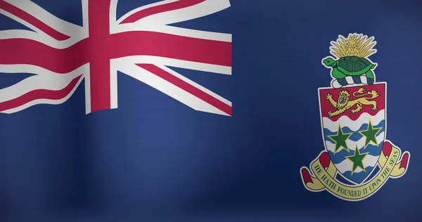 Immagine Della Bandiera Nazionale Delle Isole Cayman Che Sventolano Patriottismo — Foto Stock