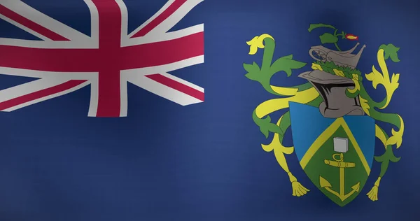 Gambar Bendera Nasional Pulau Pitcairn Melambai Patriotisme Politik Dan Perayaan — Stok Foto