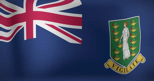 Obrázek Vlající Vlajky Britských Panenských Ostrovů Vlastenectví Politika Koncepce Oslav — Stock fotografie