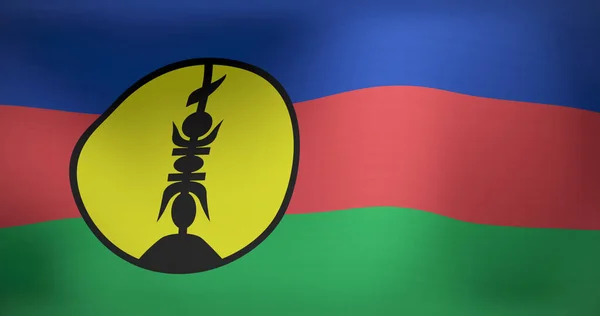 Imagen Bandera Nacional Nueva Caledonia Ondeando Patriotismo Política Concepto Celebración —  Fotos de Stock