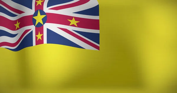 Afbeelding Van Nationale Vlag Van Niue Zwaaien Patriottisme Politiek Viering — Stockfoto
