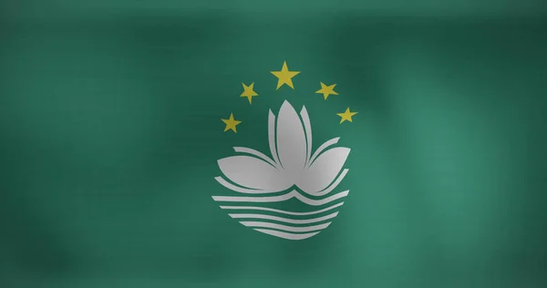 Imagem Bandeira Nacional Macau Acenando Conceito Patriotismo Política Celebração Imagem — Fotografia de Stock