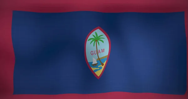 Image National Flag Guam Waving Patriotism Politics Celebration Concept Digitally — Stock Photo, Image