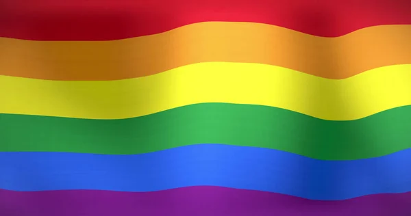 Imagen Bandera Lgbt Con Colores Gays Ondeando Patriotismo Política Concepto — Foto de Stock