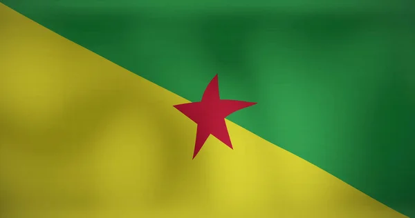 Afbeelding Van Nationale Vlag Van Frans Guyana Zwaaiend Patriottisme Politiek — Stockfoto