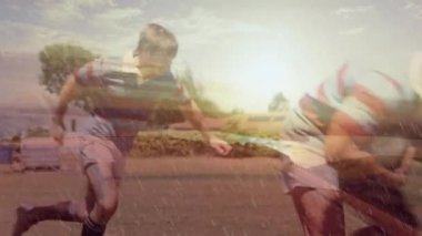 Rugby oyuncularının oyundan önce animajı