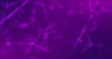 Mor arkaplan üzerinde veri işleme animasyonu. küresel iş ve dijital arayüz kavramı dijital olarak oluşturulmuş video.