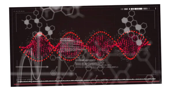 Obraz Naukowego Przetwarzania Danych Nad Przędzeniem Nici Dna Globalna Nauka — Zdjęcie stockowe