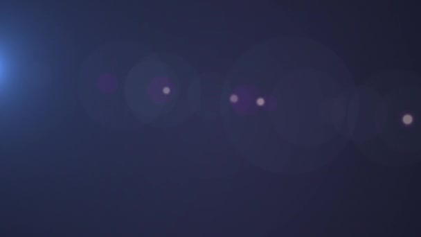 Animación Digital Manchas Luz Contra Espacio Copia Sobre Fondo Azul — Vídeo de stock