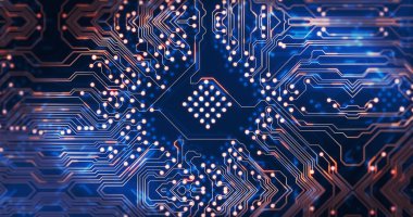 Mavi arkaplan üzerindeki bağlantı ağının resmi. küresel iş ve dijital arayüz kavramı dijital olarak oluşturulmuş görüntü.