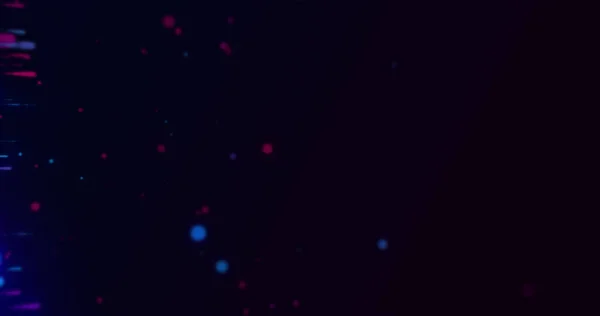 Изображение Красных Синих Точек Движущихся Черном Фоне Фон Текстуры Концепция — стоковое фото