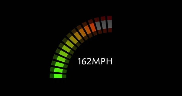 Зображення Спідометра Автомобіля Чорному Тлі Концепція Глобального Транспорту Цифрового Інтерфейсу — стокове фото